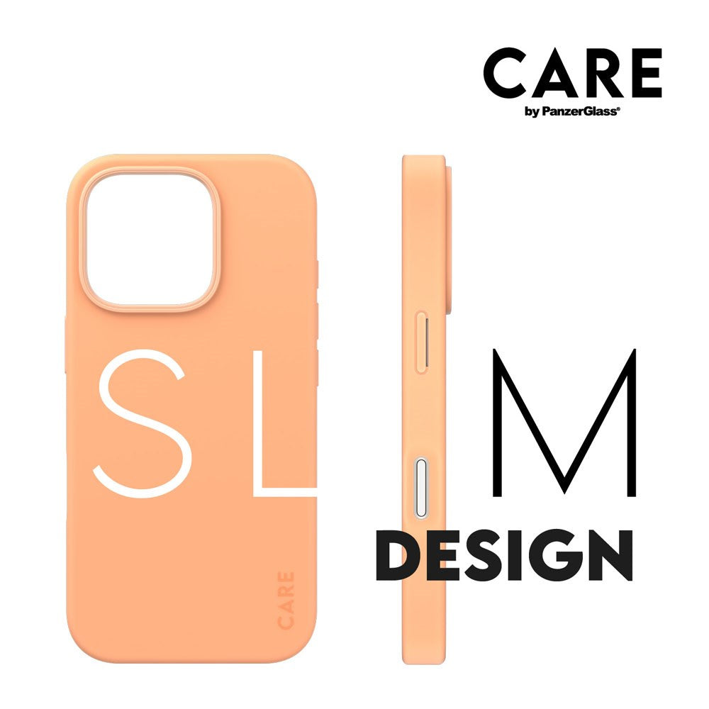 iPhone 16 Pro CARE by PanzerGlass FASHION Fearlessly Fashionable Case - MagSafe Kompatibel - Peach Fuzz
