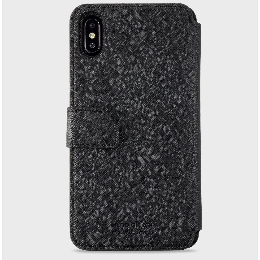 Holdit iPhone XS Max Wallet Magnet Flip Cover - Stockholm Sort