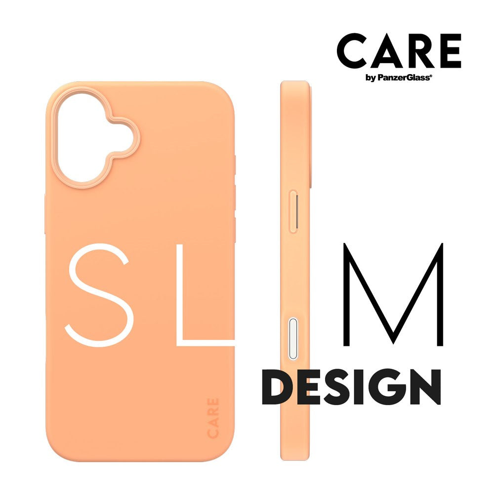 iPhone 16 Plus CARE by PanzerGlass FASHION Fearlessly Fashionable Case - MagSafe Kompatibel - Peach Fuzz