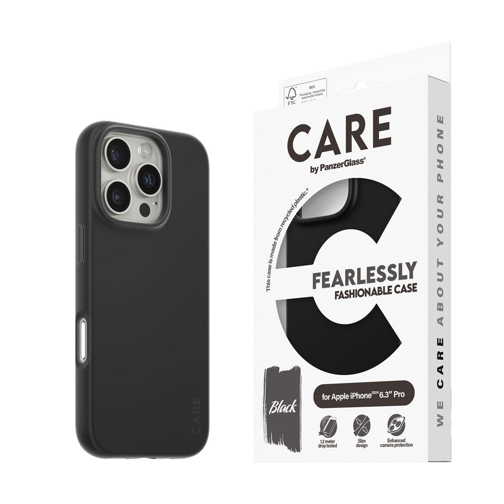 iPhone 16 Pro CARE by PanzerGlass FASHION Fearlessly Fashionable Case - Black
