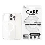 iPhone 15 Pro CARE by PanzerGlass FLAGSHIP Urban Combat Case - MagSafe Kompatibel - Transparent / White