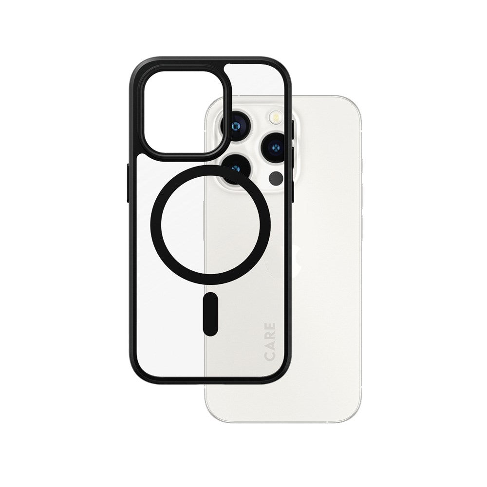 iPhone 15 Pro CARE by PanzerGlass FLAGSHIP Urban Combat Case - MagSafe Kompatibel - Transparent / White
