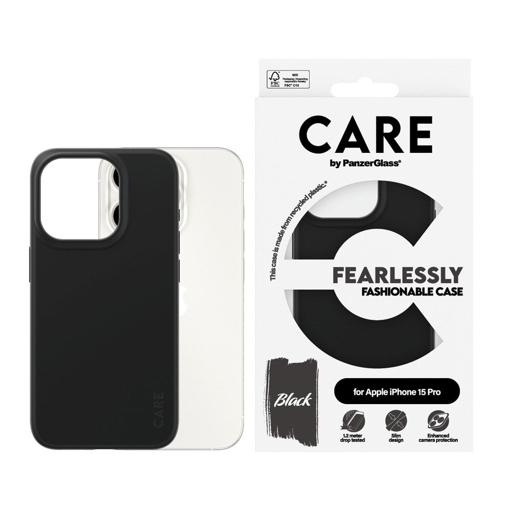 iPhone 15 Pro CARE by PanzerGlass FASHION Fearlessly Fashionable Case - Black
