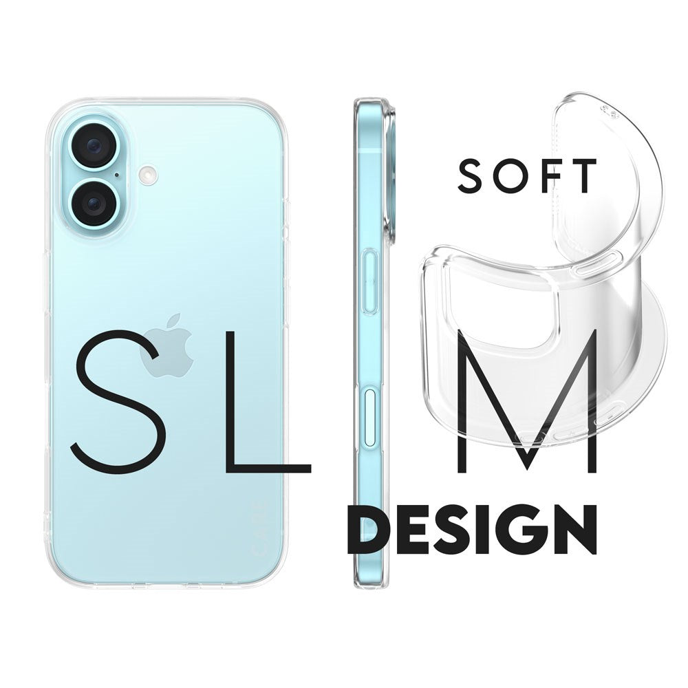 iPhone 16 CARE by PanzerGlass FASHION X-Ray Soft Basic Mobil Cover - Transparent