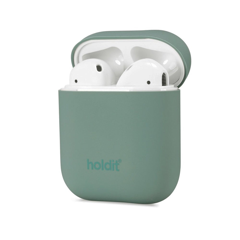 Holdit Nygård Silikone Cover Til AirPods (1 & 2. gen.) - Mos Green