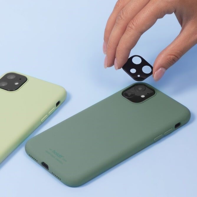 iPhone 11 Holdit Beskyttelsesglas til Kameralinse - Case-Friendly - Sort