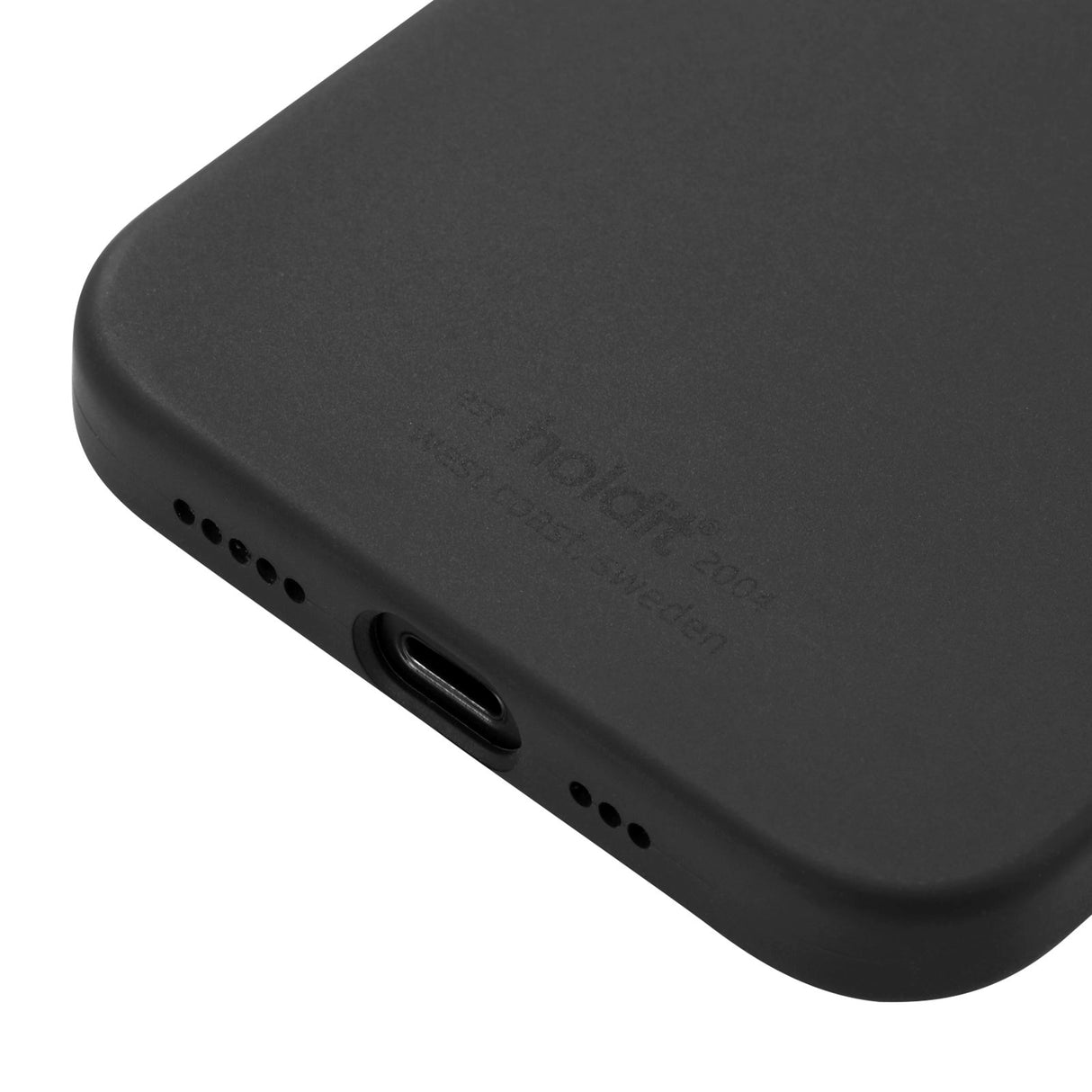 Holdit iPhone 12 / 12 Pro Soft Touch Silikone Mobil Cover - Sort