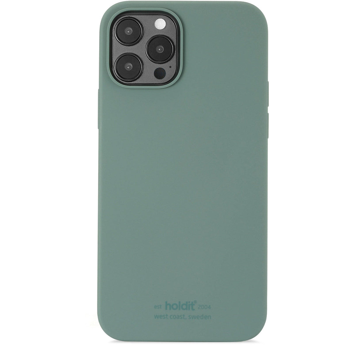 Holdit iPhone 12 / 12 Pro Soft Touch Silikone Mobil Cover - Moss Green