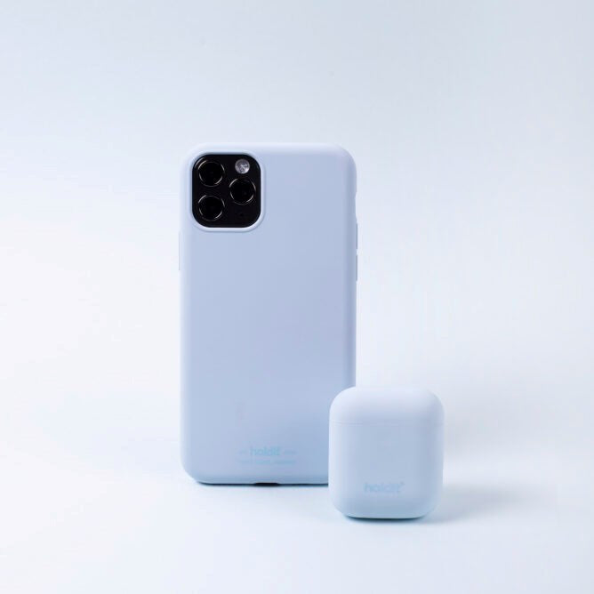 Holdit iPhone 12 / 12 Pro Soft Touch Silikone Mobil Cover - Mineral Blue