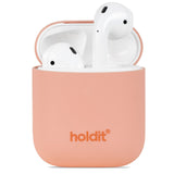 Holdit Nygård Silikone Cover Til AirPods - Pink Peach