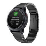 Universal Garmin 26mm Tech-Protect Rustfri Stål Rem - Sort