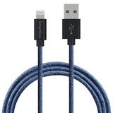 Smartline Fuzzy USB-A til Lightning Kabel 2 meter - Mørkeblå