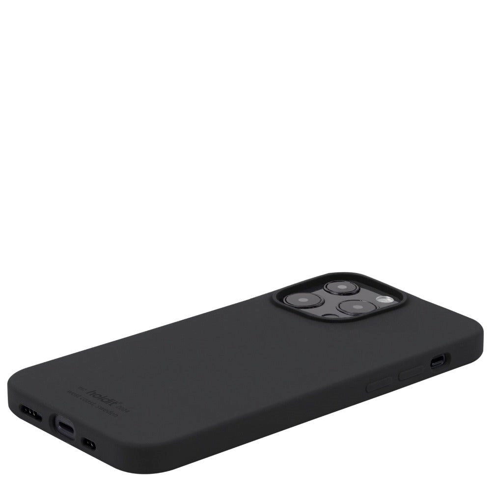 Holdit iPhone 13 Pro Soft Touch Silikone Mobil Cover - Black