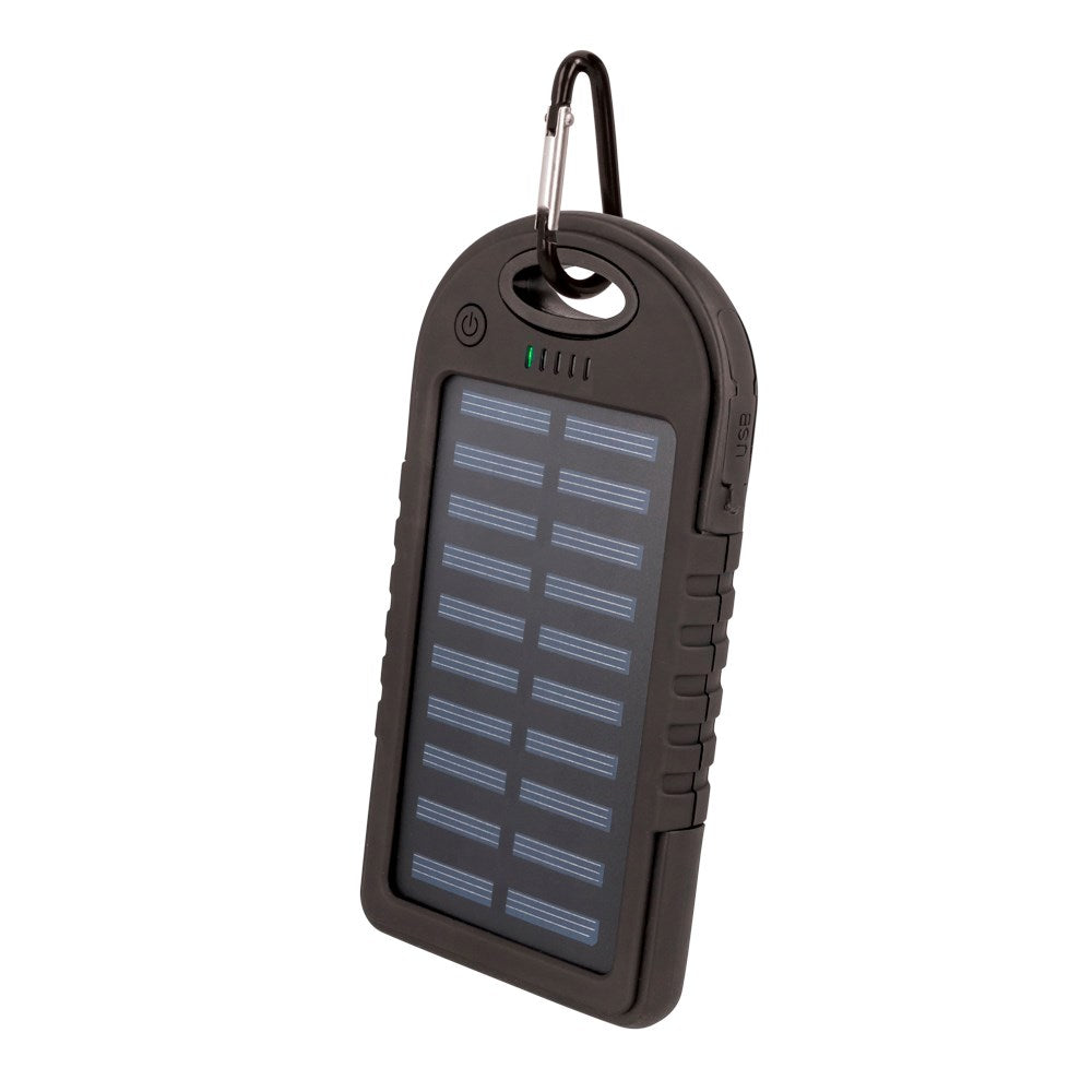 Setty Powerbank m. Solarpanel 5.000 mAh 10W 2 x USB-A - Sort