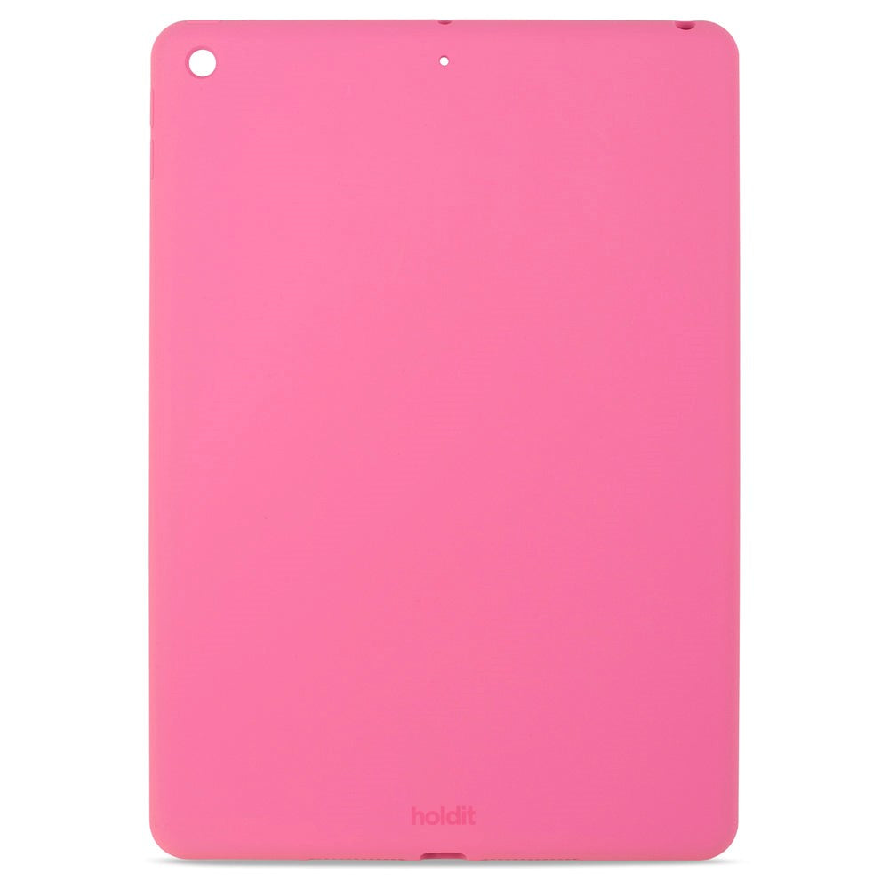 Holdit iPad 10.2" (2021 / 2020 / 2019) Silikone Bagside Mobil Cover - Bright Pink