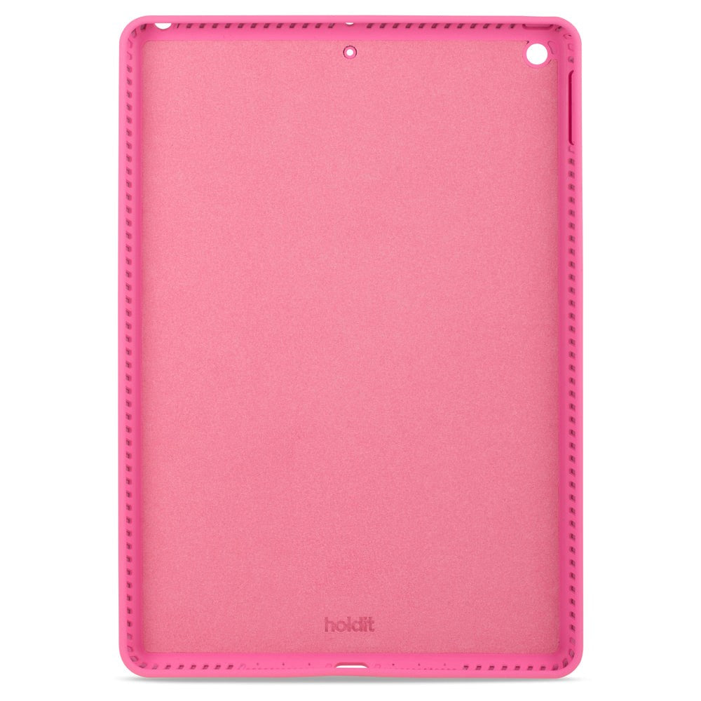 Holdit iPad 10.2" (2021 / 2020 / 2019) Silikone Bagside Mobil Cover - Bright Pink