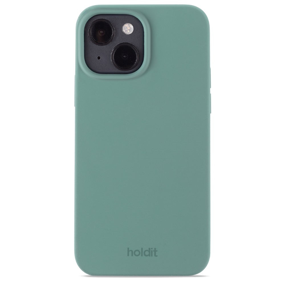 Holdit iPhone 14 / 13 Soft Touch Silikone Mobil Cover - Moss Green