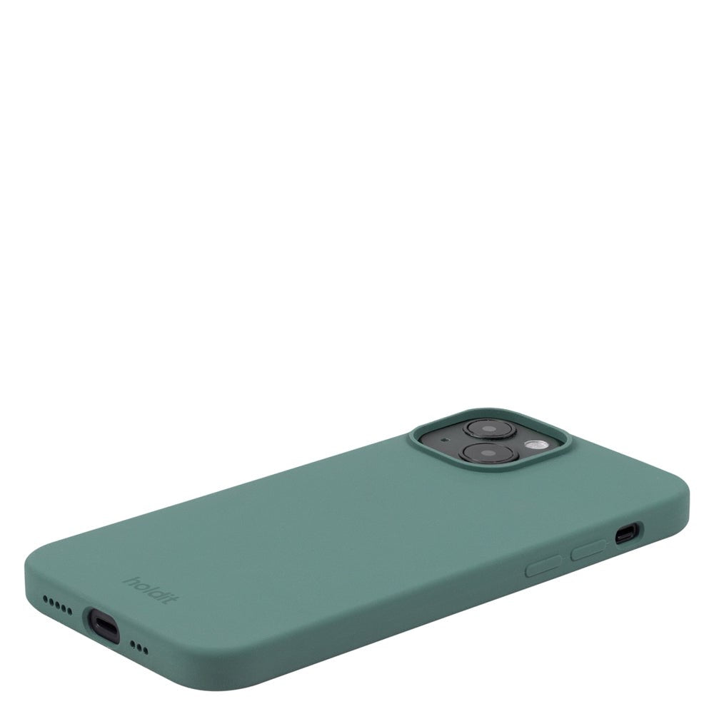 Holdit iPhone 14 / 13 Soft Touch Silikone Mobil Cover - Moss Green