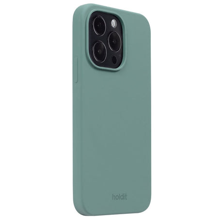 Holdit iPhone 14 Pro Soft Touch Silikone Mobil Cover - Moss Green