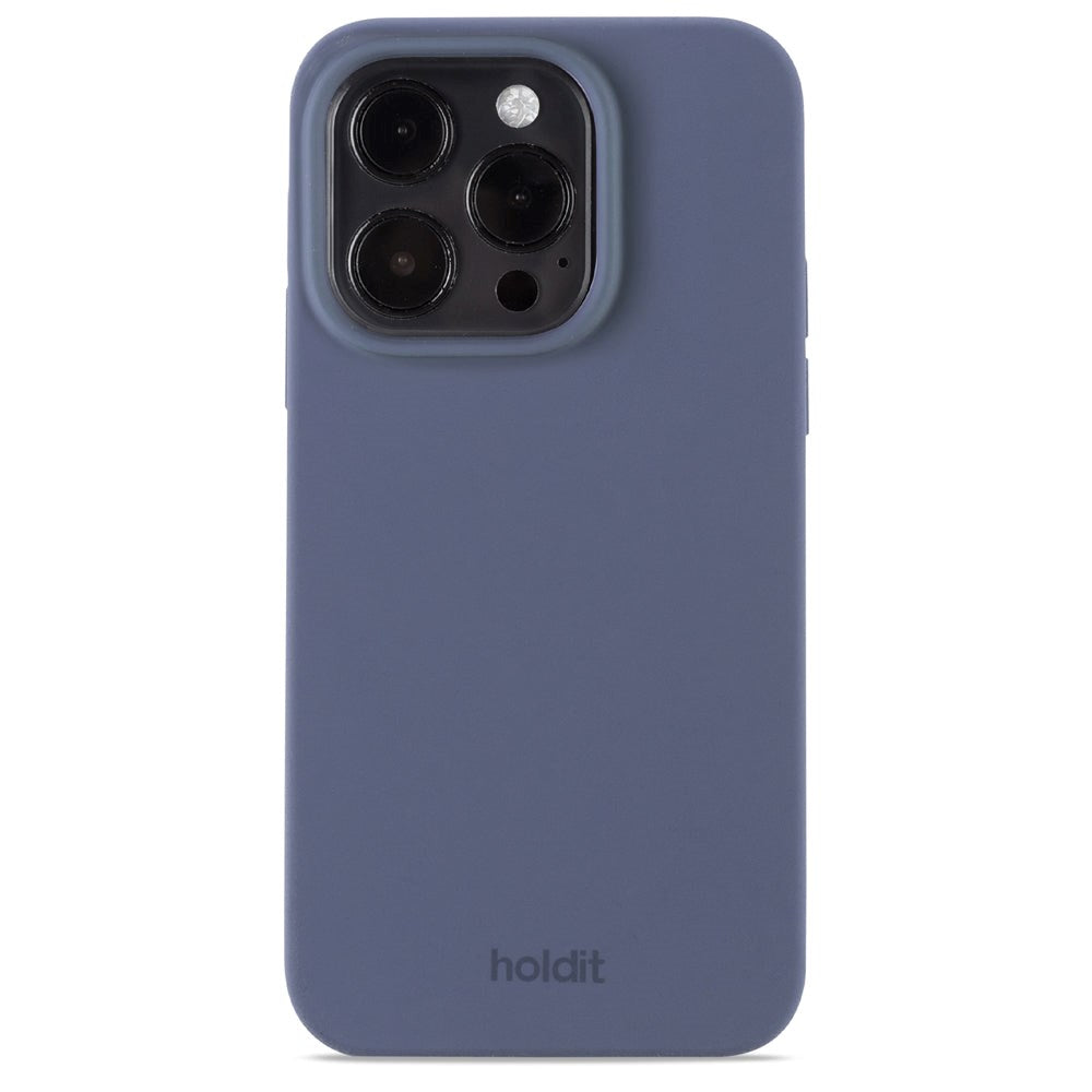 Holdit iPhone 14 Pro Soft Touch Silikone Mobil Cover - Pacific Blue