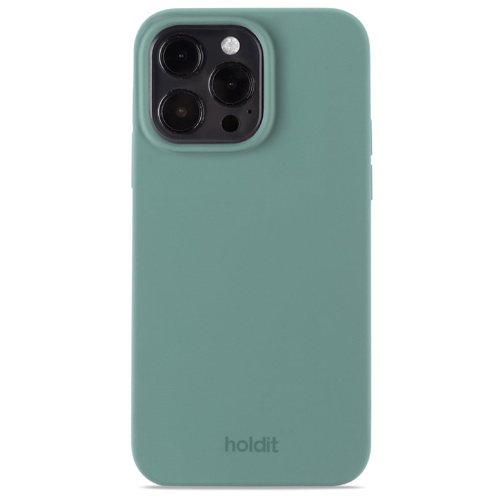 Holdit iPhone 14 Pro Max Soft Touch Silikone Mobil Cover - Moss Green
