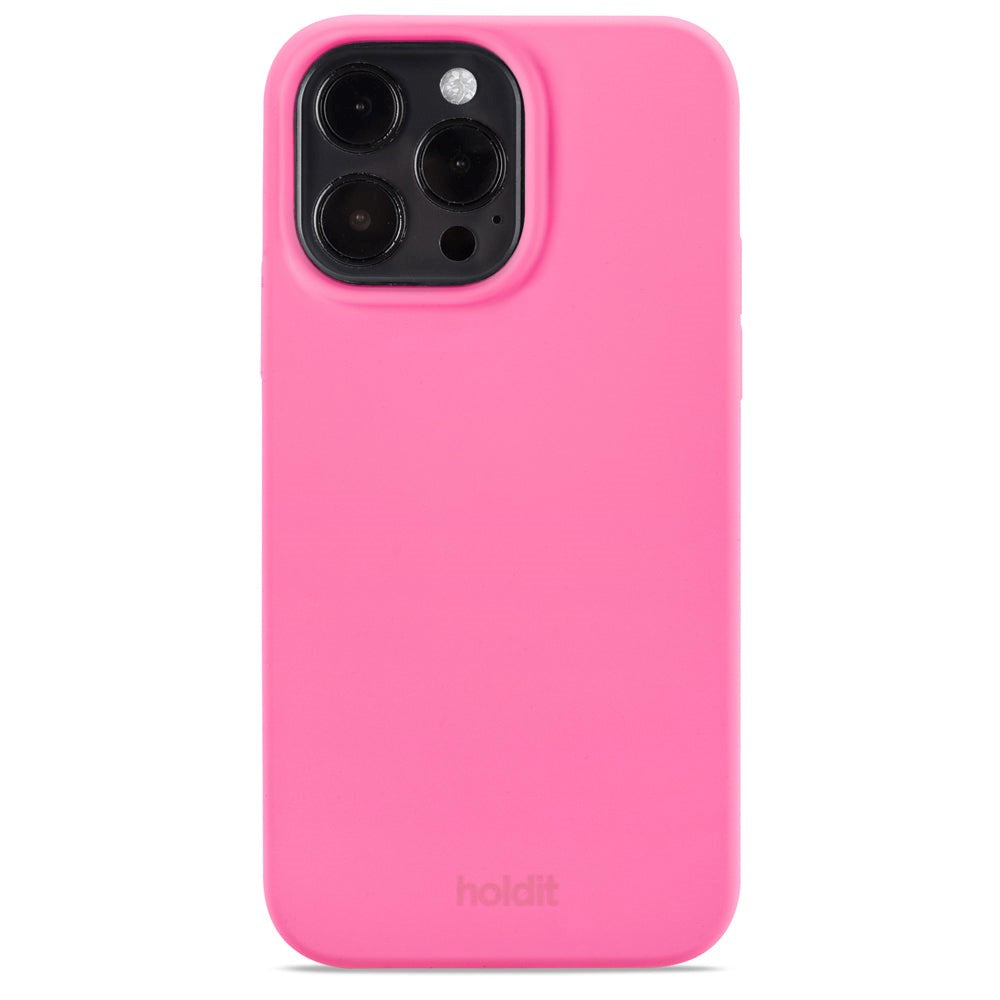 Holdit iPhone 14 Pro Max Soft Touch Silikone Mobil Cover - Bright Pink