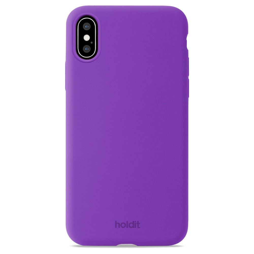 Holdit iPhone X / Xs Soft Touch Silikone Mobil Mobil Cover - Bright Purple