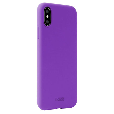 Holdit iPhone X / Xs Soft Touch Silikone Mobil Mobil Cover - Bright Purple