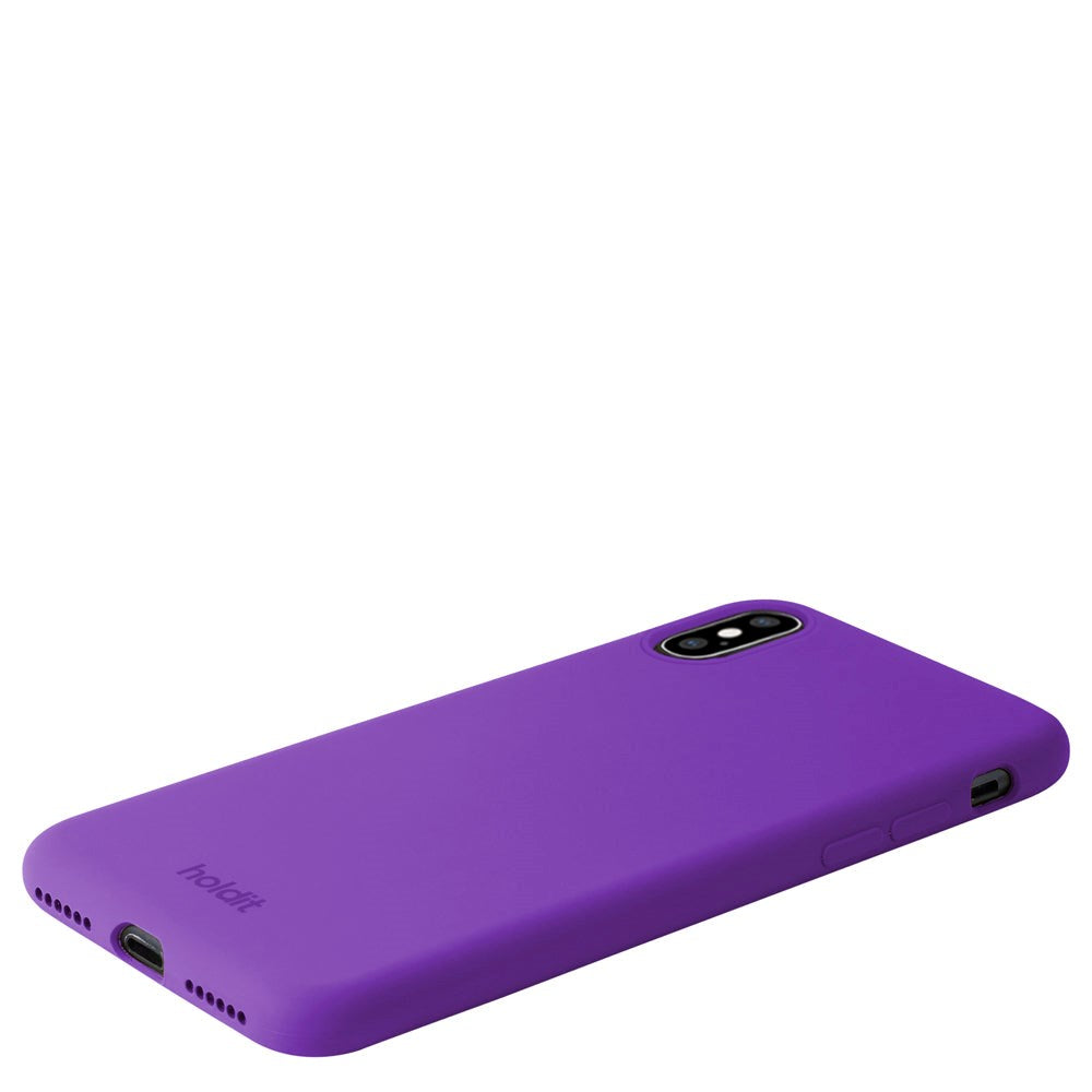 Holdit iPhone X / Xs Soft Touch Silikone Mobil Mobil Cover - Bright Purple