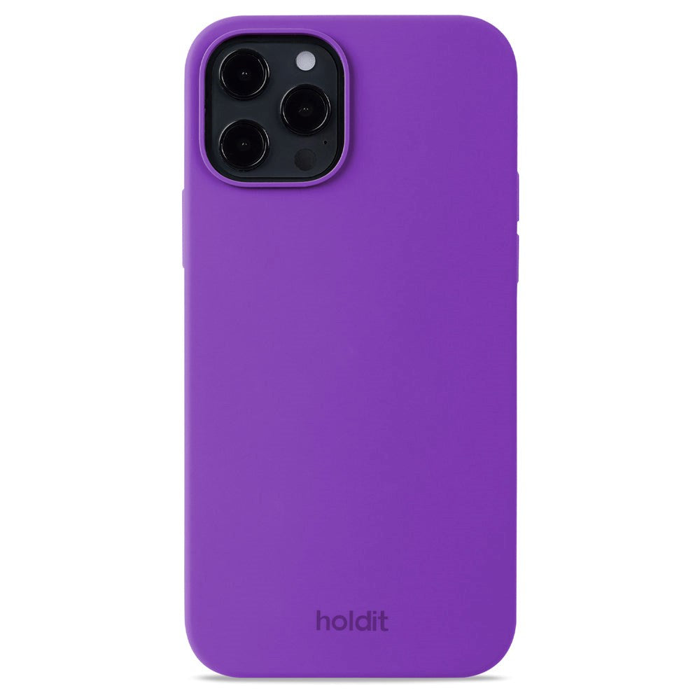 Holdit iPhone 12 / 12 Pro Soft Touch Silikone Mobil Mobil Cover - Bright Purple