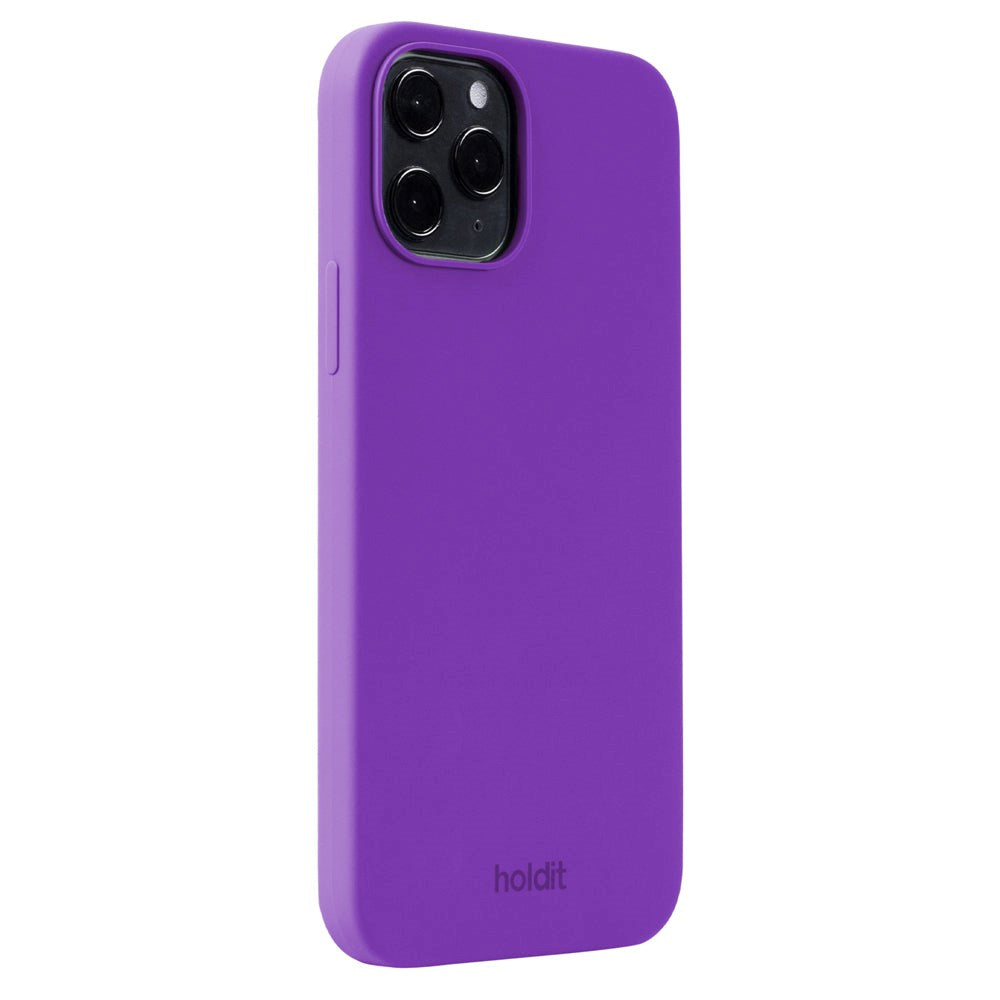 Holdit iPhone 12 / 12 Pro Soft Touch Silikone Mobil Mobil Cover - Bright Purple