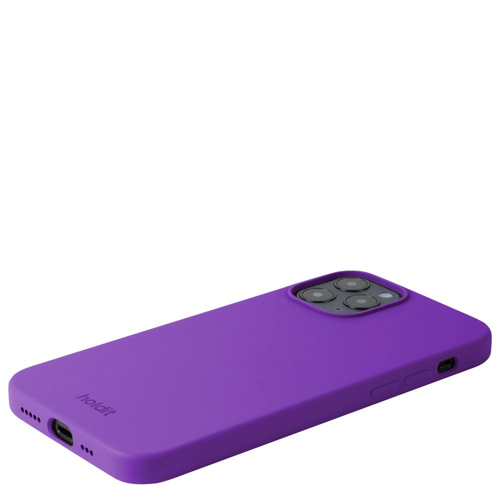 Holdit iPhone 12 / 12 Pro Soft Touch Silikone Mobil Mobil Cover - Bright Purple