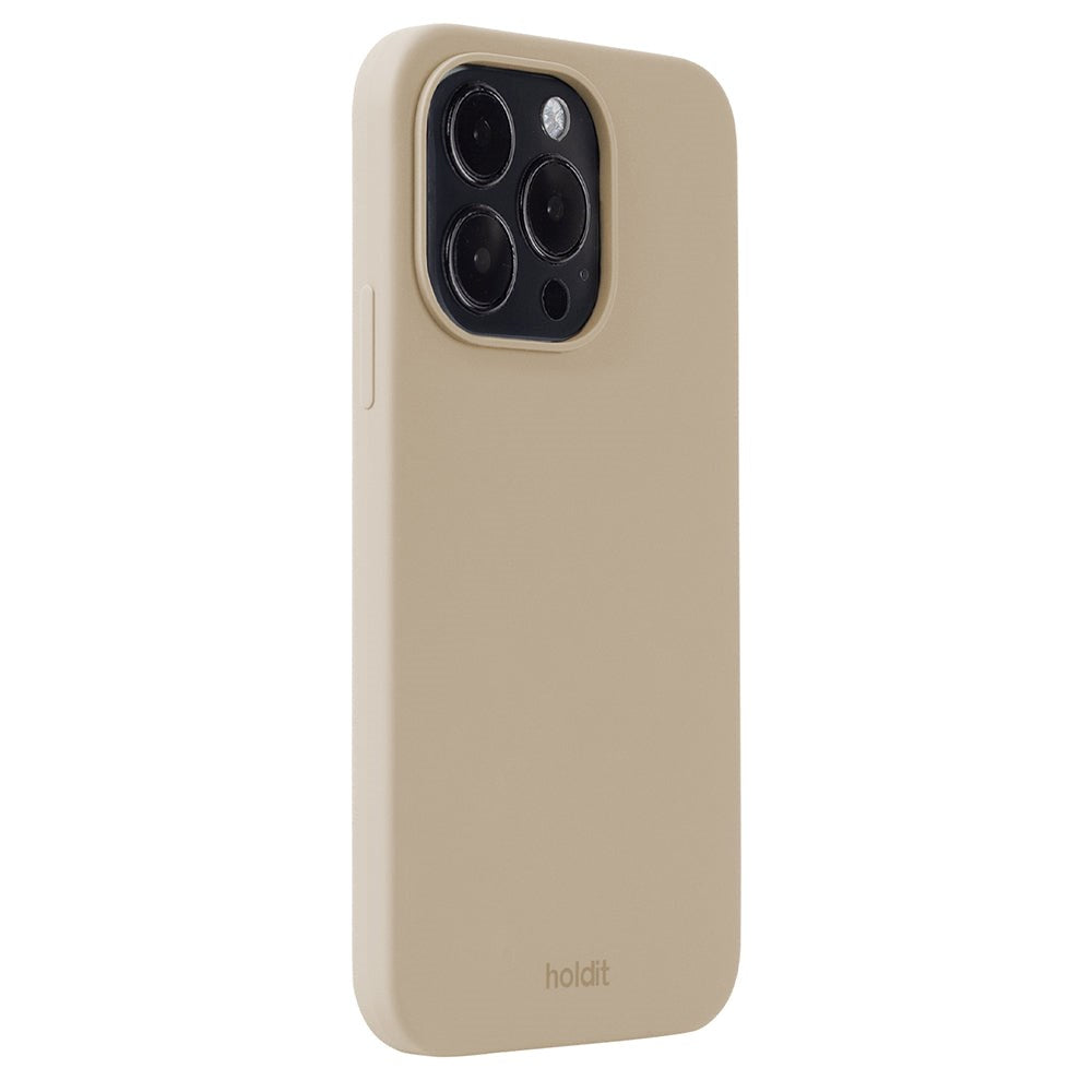 Holdit iPhone 14 Pro Soft Touch Silikone Mobil Cover - Latte Beige