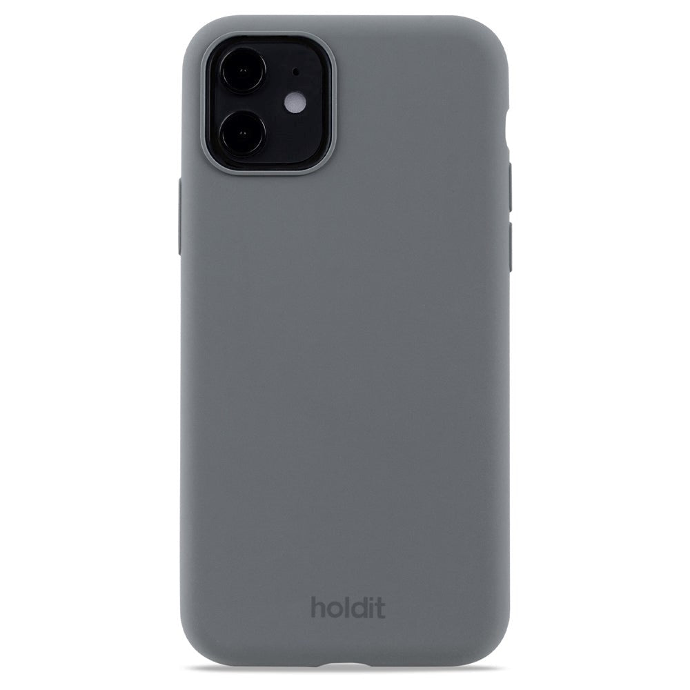 Holdit iPhone 11 Soft Touch Silikone Mobil Mobil Cover Space Gray