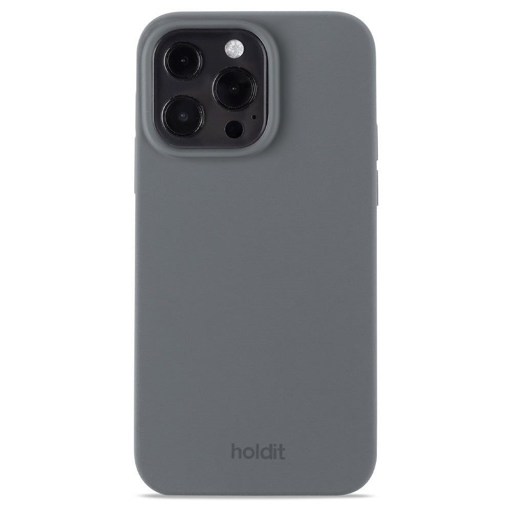 Holdit iPhone 13 Pro Soft Touch Silikone Mobil Mobil Cover - Space Gray