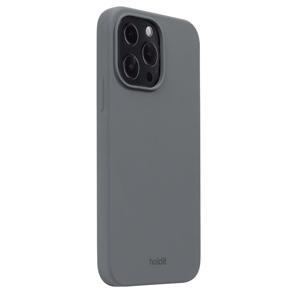 Holdit iPhone 13 Pro Soft Touch Silikone Mobil Mobil Cover - Space Gray