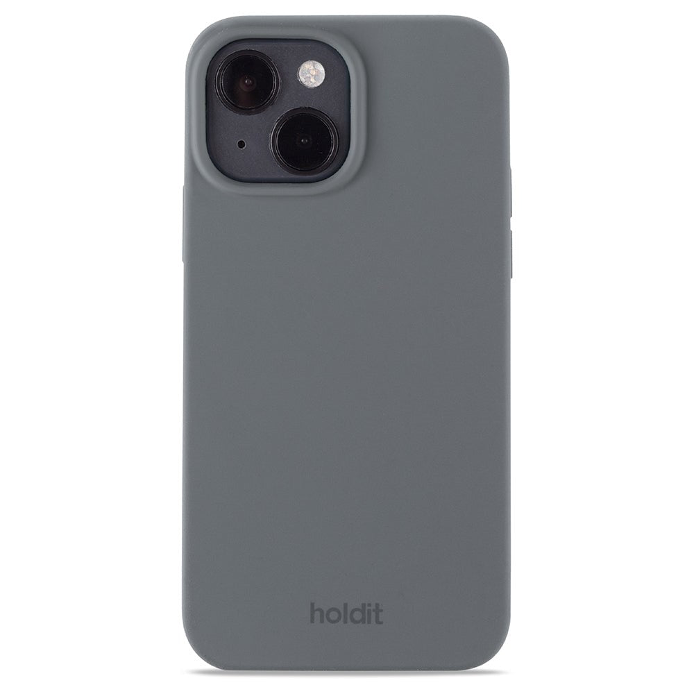 Holdit iPhone 14 / 13 Soft Touch Silikone Mobil Cover - Space Gray