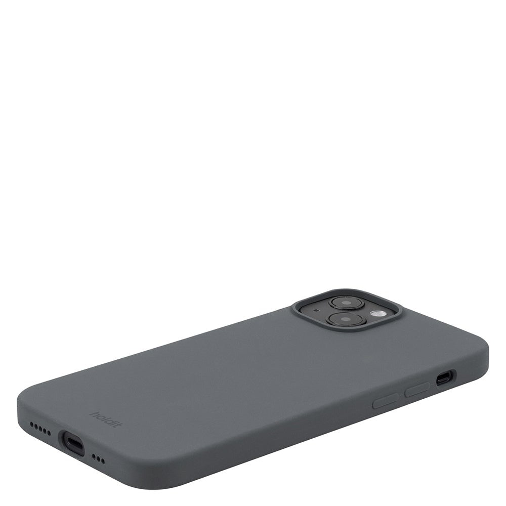 Holdit iPhone 14 Plus Soft Touch Silikone Mobil Cover - Space Gray