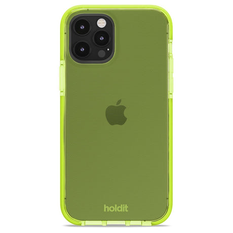 Holdit iPhone 12 / 12 Pro Seethru Mobil Cover - Acid Green