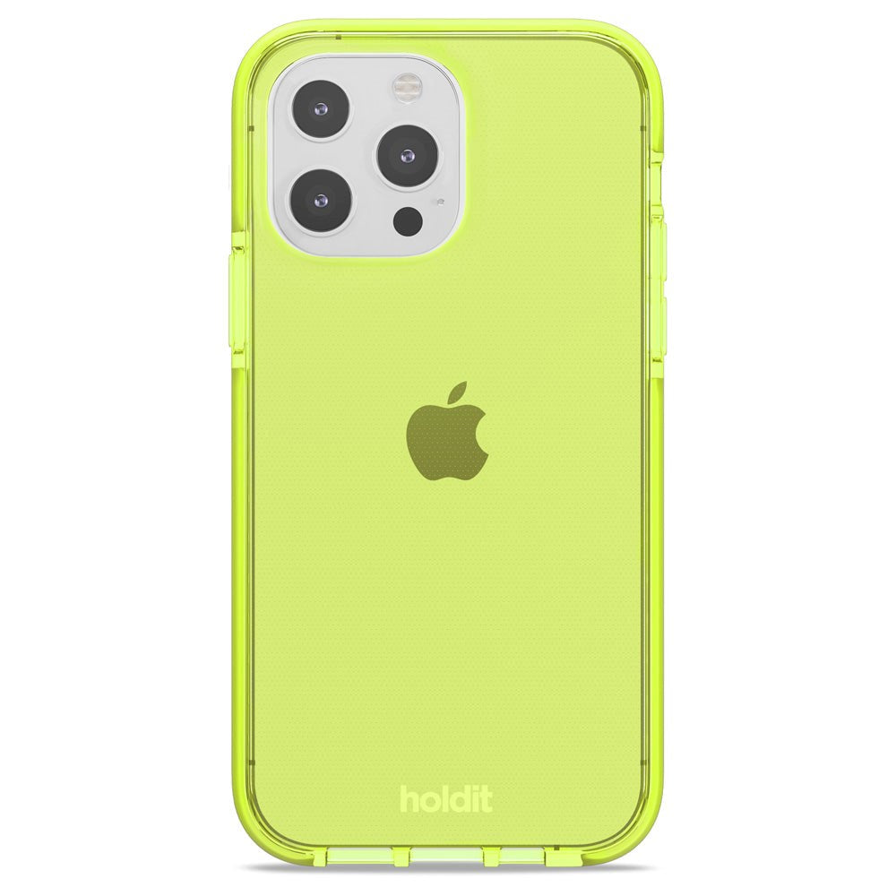 Holdit iPhone 13 Pro Seethru Mobil Cover - Acid Green