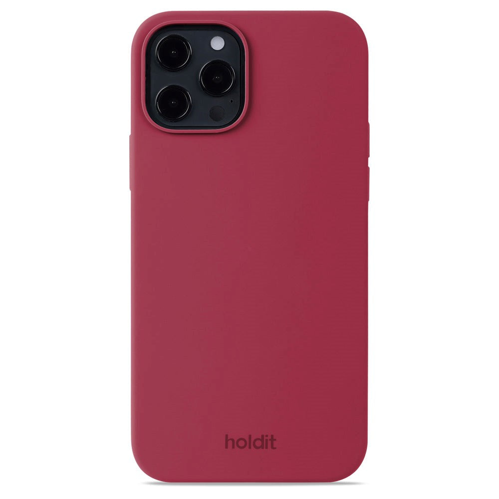 Holdit iPhone 12 / 12 Pro Soft Touch Silikone Mobil Cover - Red Velvet