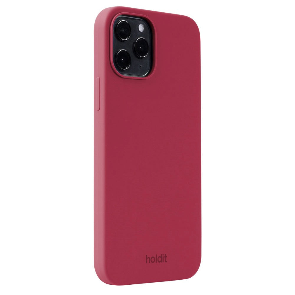 Holdit iPhone 12 / 12 Pro Soft Touch Silikone Mobil Cover - Red Velvet