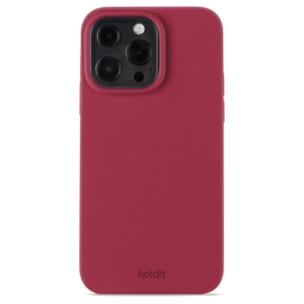 Holdit iPhone 13 Pro Soft Touch Silikone Mobil Cover - Red Velvet