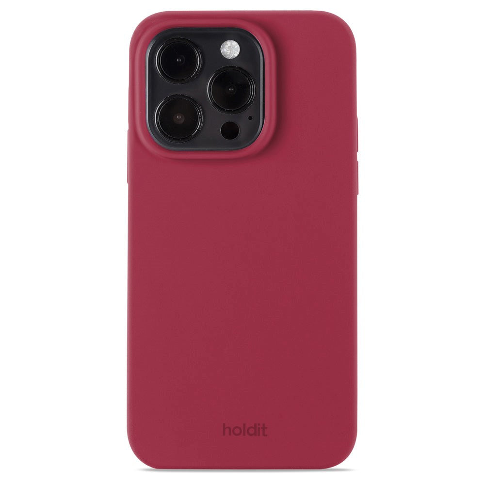 Holdit iPhone 14 Pro Soft Touch Silikone Mobil Cover - Red Velvet