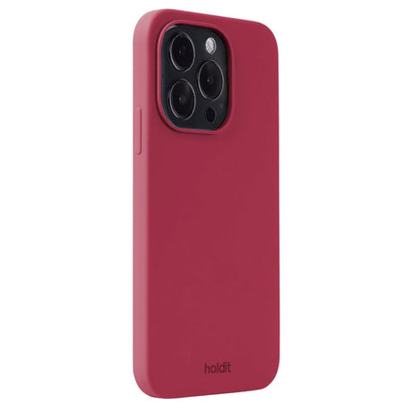 Holdit iPhone 14 Pro Soft Touch Silikone Mobil Cover - Red Velvet