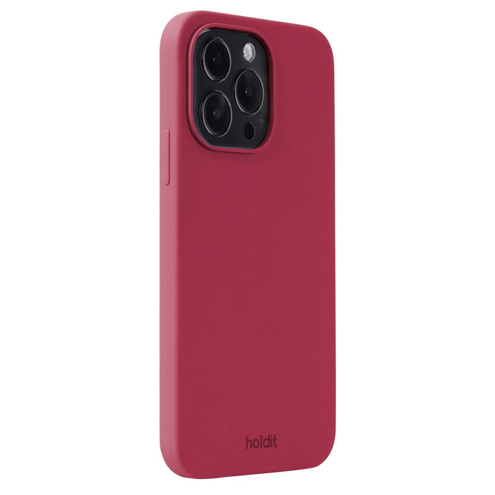 Holdit iPhone 14 Pro Max Soft Touch Silikone Mobil Cover - Red Velvet