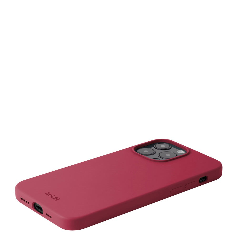 Holdit iPhone 14 Pro Max Soft Touch Silikone Mobil Cover - Red Velvet