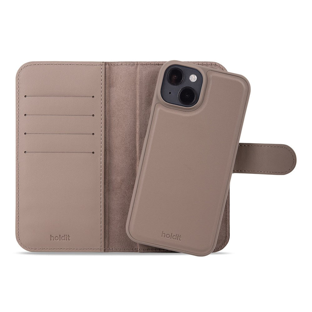 Holdit iPhone 14 / 13 Wallet Case Magnet Plus - Mobil Cover - Mocha Brown