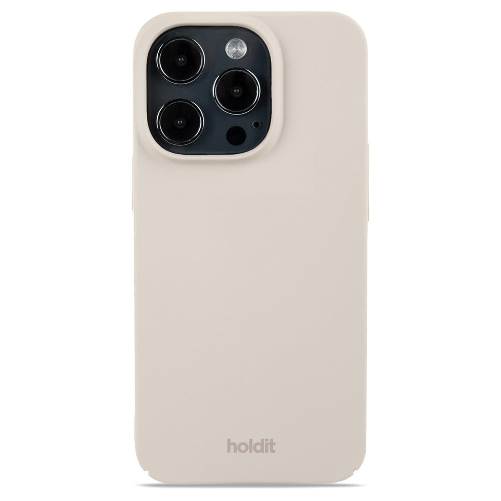 Holdit iPhone 15 Pro Slim Plastic Cover - Light Beige