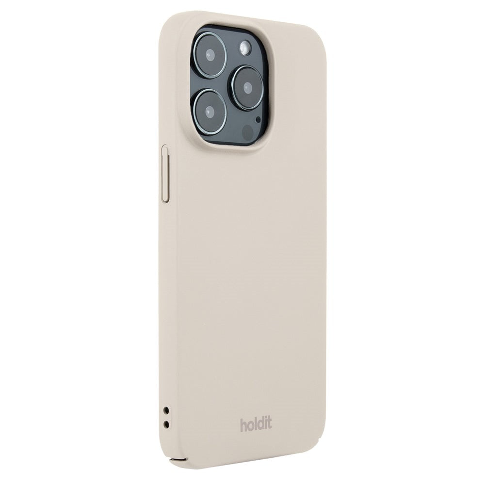 Holdit iPhone 15 Pro Slim Plastic Cover - Light Beige